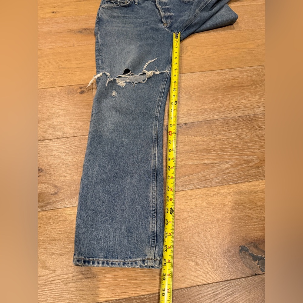 CITIZENS of HUMANITY Sabine Straight Leg High Waist Ripped Blue Jeans Size 29 - Picture 14 of 14